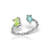 Inel Argint 925 Doua pietre