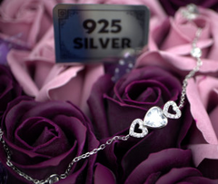 Bratara Argint 925 Trei inimioare