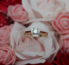 Inel Aur Piatra rotunda