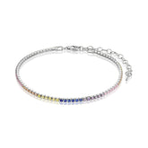 Bratara Argint 925 Tennis cu pietre colorate