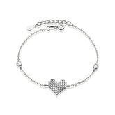 Bratara Argint 925 Inimioara cu pietre