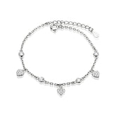 Bratara Argint 925 Trei inimioare cu pietre