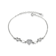 Bratara Argint 925 Inimioare cu pietre