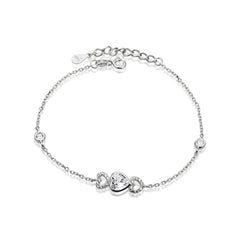 Bratara Argint 925 Trei inimioare