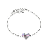 Bratara Argint 925 Inimioara cu pietre