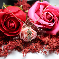 Colier Aur 14K Copil cu pietricele
