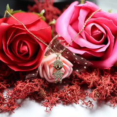Colier Aur 14K Copil cu pietricele