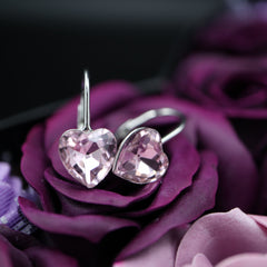 Cercei Argint 925 Cristale roz